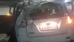 રાજકોટ: નબીરાઓ કાર ડિવાઈડર પર ચઢાવી, જુઓ ગુજરાતી ન્યુઝ