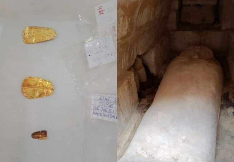 Spanish Archaeological team excavates two 2500 year old coffins in Egypt with golden tongues 2500 ஆண்டு பழமையான இரண்டு கல்லறைகள்.. தங்க நாக்கு பொருத்தப்பட்ட மம்மி.. எகிப்து நாட்டில் கண்டெடுப்பு!