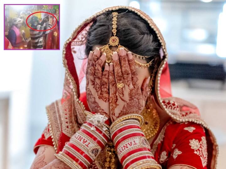 Boyfriend puts sindoor to bride in front of groom in Uttar Pradesh వీడియో: వరుడి ఎదుటే వధువుకు సింధూరం దిద్దిన ప్రియుడు.. పీటలపైనే కుమ్మేశారు