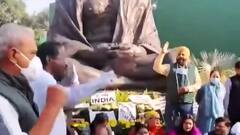 Parliament session | Opposition protest near Gandhi Statue over suspension of 12 MPs