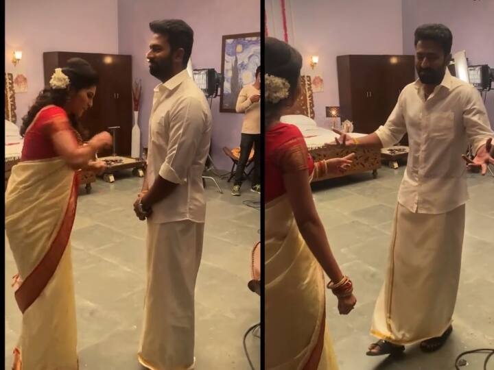 Shanthanu Bhagyaraj Shared shooting spot video goes viral Watch Shooting Spot Video | வலிக்கலையே மொமண்ட்.. அதுல்யாவிடம் சரமாரியாக குத்து வாங்கியும் கூலாக சிரிக்கும் சாந்தனு..