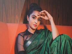 Ramya nambeesan pics: விழிகளிலே புது மயக்கம்...பச்சை புடவையில் ரம்யாவின் கலக்கல் போட்டோஷூட்..!