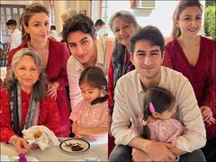PICS: Sharmila Tagore Celebrates Birthday With Saif's Son Ibrahim Ali Khan, Soha & Inaaya Naumi Kemmu. Kareena Calls Them 'Stunning Family'