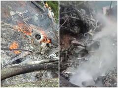 Bipin Rawat Helicopter Crash Photos: धूं-धूं कर जलता हेलीकॉप्टर, चारों तरफ अफरा-तफरी, देखें आर्मी चॉपर क्रैश की तस्वीरें-वीडियो