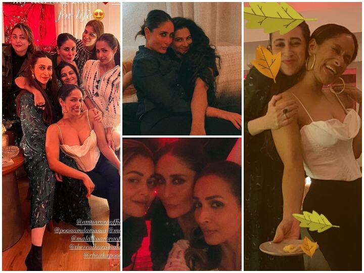 Kareena Kapoor Khan Inside Party Photos: बॉलीवुड स्टार करीना कपूर खान (Kareena Kapoor Khan), मलाइका अरोड़ा (Malaika Arora), करिश्मा कपूर (Karisma Kapoor) और अमृता अरोड़ा (Amrita Arora) यानि बॉलीवुड के गर्ल गैंग ने एक शानदार पार्टी इंजॉय की. इस पार्टी की इनसाइड तस्वीरें (Party Inside Photos) सभी स्टार्स ने फैंस के साथ शेयर की हैं.