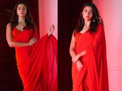 RRR Trailer Launch: लाल साड़ी में Alia Bhatt की खूबसूरती देख पैपराजी के मुंह से निकला 'क्यूट' तो एक्ट्रेस ने दिया ऐसा रिएक्शन?