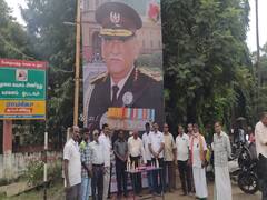 கடலூரில் முப்படை தளபதி பிபின் ராவத் படத்திற்கு முன்னாள் ராணுவ வீரர்கள் அஞ்சலி