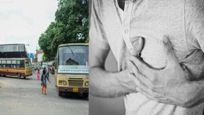 The driver of a moving bus had a heart attack, saving 30 lives before he died ਚੱਲਦੀ ਬੱਸ 'ਚ ਚਾਲਕ ਨੂੰ ਆਇਆ ਹਾਰਟ ਅਟੈਕ, ਮੌਤ ਤੋਂ ਪਹਿਲਾਂ ਬਚਾਈ 30 ਲੋਕਾਂ ਦੀ ਜਾਨ