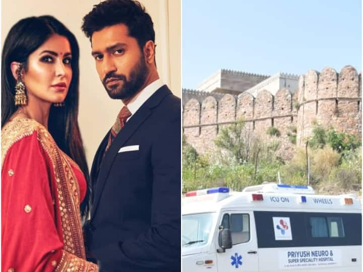 Vicky Kaushal Katrina Kaif Wedding: Grand Arches Of Heritage Hotel Covered With Curtains Vicky-Katrina Wedding: Grand Arches Of Heritage Hotel Covered With Curtains