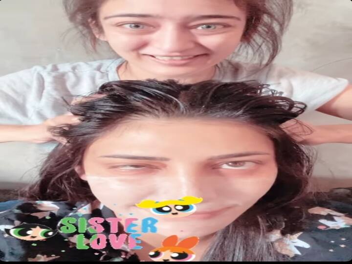 VIDEO: Shruti Haasan gets a head massage from sister Akshara and they are too cute to be missed Shruti and  Akshara | இதுதாம்பா உண்மையான  Sister's Goal ! -  ஸ்ருதிக்கு அம்மாவாக மாறிய அக்‌ஷராஹாசன்!