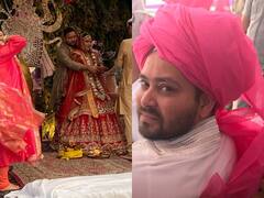 Tejashwi Yadav Marriage Photos: बचपन की दोस्त रेचल संग शादी के बंधन में बंधे तेजस्वी, आशीर्वाद देने पहुंचा पूरा परिवार, बेहद खूबसूरत हैं पत्नी