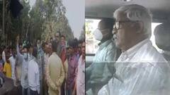 WB Politics: দেউচা যাওয়ার পথে সুজন চক্রবর্তীকে ঘিরে বিক্ষোভ, দেখানো হল কালো পতাকা | Bangla News