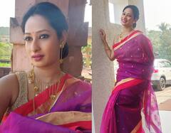 Priya Marathe : प्रिया मराठेचा मनमोहक अंदाज, जांभळ्या साडीत दिसतेय खास!