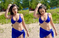 ઉર્ફી જાવેદે બ્લૂ બિકિનીમાં તસવીરો કરી પોસ્ટ, સોશિયલ મીડિયા પર થઇ વાયરલ