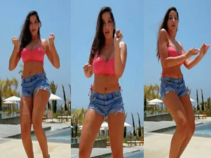 Nora Fatehi latest dance Video viral on social media, see her quirky expressions Nora Fatehi Video: बार्बी गर्ल बनकर पोज़ देते-देते अचानक थिरकने लगीं नोरा फतेही, फैंस को पसंद आया मस्तमौला अंदाज
