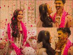 PICS: Katrina Kaif Looks Resplendent In A Sabyasachi Ivory Lehenga At Her Haldi Ceremony