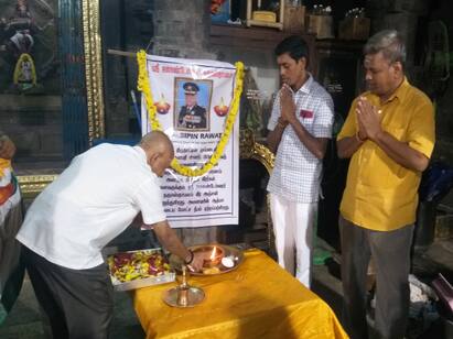 Motsadeepam at Vellore Jalakandeswarar Temple to pacify Bipin Rawats soul பிபின்ராவத் ஆன்மா சாந்தியடைய வேண்டி வேலூர் ஜலகண்டேஸ்வரர் கோயிலில் மோட்சதீபம்