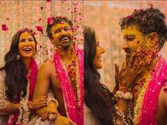 Vicky Kaushal Katrina Kaif Haldi Pic : विकी कतरिनाच्या हळदी समारंभाचे खास फोटो; काही क्षणातच फोटो व्हायरल