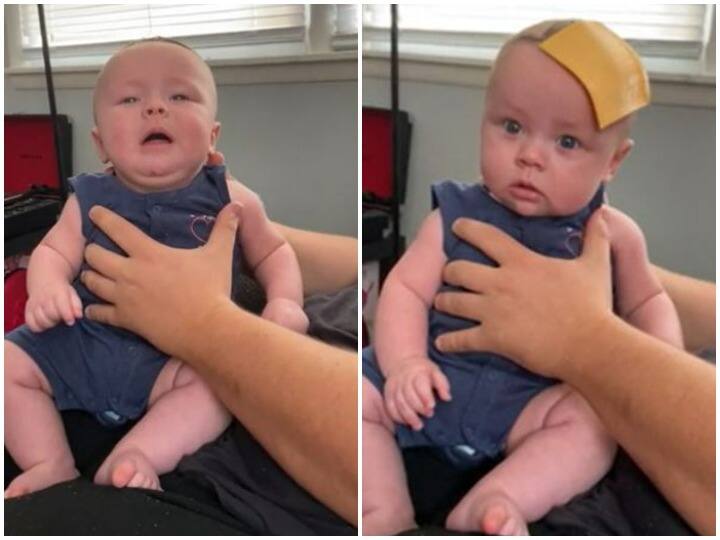 The mother silenced the crying child by throwing cheese Watch Video: रोते हुए बच्चे को मां ने इस अनोखे अंदाज़ में कराया चुप, सोशल मीडिया पर खूब वायरल हो रहा वीडियो