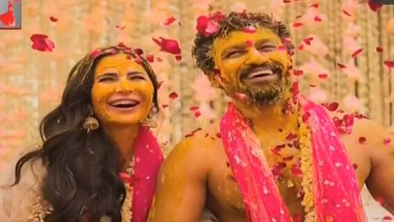 Vicky Katrina wedding Update: এবার গায়ে হলুদের ছবি প্রকাশ্যে আনলেন ভিকি ক্যাটরিনা । Bangla News