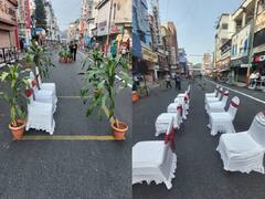 PHOTO : कुंड्यांनी सजला रस्ता! पुण्यातला लक्ष्मी रोड आज बंद, नो व्हेईकल डे निमित्त रस्त्याचा थाटमाट