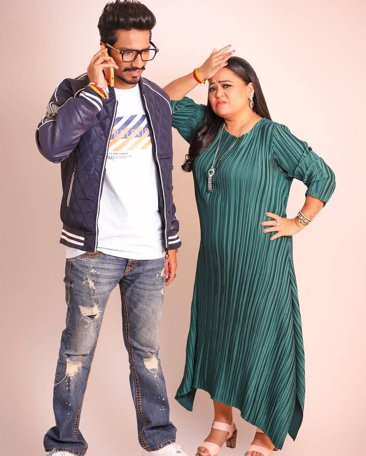 भारती आणि हर्षने त्यांच्या नवीन यूट्यूब चॅनेल 'लॉल लाईफ ऑफ लिंबाचियाज' (LOL Life of Limbachiyaas) वर पोस्ट केलेल्या 'हम माँ बनने वाले है' (Hum Maa Banane Wale Hai) या व्हिडिओमध्ये आई-बाबा होणार असल्याचं जाहीर केले आहे.(photo:bharti.laughterqueen/ig)