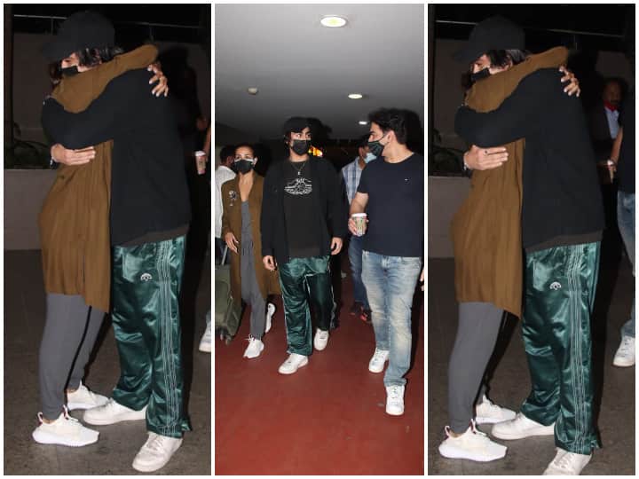 Malaika Arora along with ex husband arbaaz khan spotted at airport to receive son arhaan khan watch video as malaika crazily hugs him