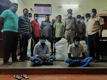 Seizure of 75 kg of cannabis stored in the foothills of Theni தேனியில் மலையடிவாரத்தில் பதுக்கி வைத்திருந்த 75 கிலோ கஞ்சா பறிமுதல்