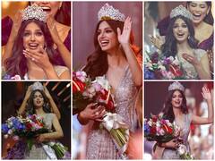 Miss Universe 2021 Photos: Harnaaz Sandhu के सिर पर सजा ताज तो छलक गए आंसू, तस्वीरों में देखिए वो लम्हे जिनका भारत को था 21 सालों से इंतजार