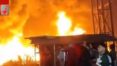 Howrah Fire: হাওড়ার কোনার চামরাইলে মোমের কারখানায় আগুন। Bangla News