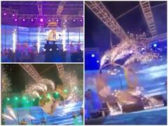 Watch: दूल्हा और दुल्हन की एंट्री प्लानिंग हुई फेल, हुआ हादसा