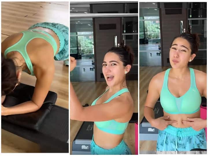 Sara Ali Khan Shared a gym video on instagram, said how she got feel better Sara Ali Khan कभी मिस नहीं करती जिम, लेकिन गोभी के पराठे और राजमा के साथ फिर भी नहीं करती Compromise!