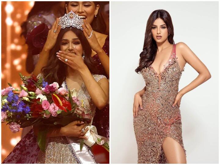 Miss Universe 2021 Winner Harnaaz Sandhu won miss universe pageant 2021 at 21 age India won this title after 21 years Watch: वो लम्हा जब इजरायल की धरती पर भारत के सिर सजा क्राउन, हरनाज संधू के आंखों में आंसू और चेहरे पर झलकी खुशी