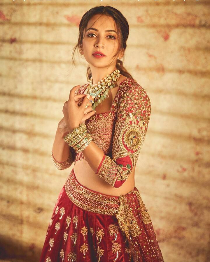 अलिकडेच कृतीचे ब्रायडल लूकमधील फोटो चांगलेच चर्चेत होते. (सौजन्य : Kriti Kharbanda Instagram)