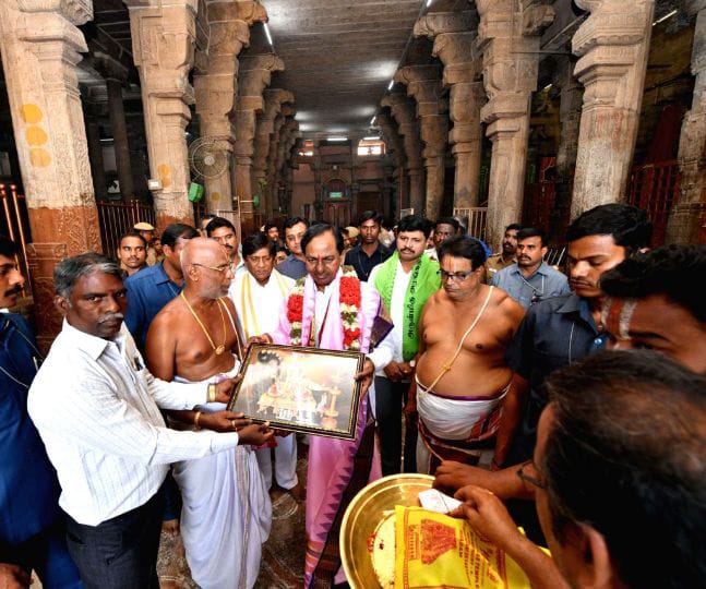 ஸ்ரீரங்கம் கோயிலை சிறப்பாக பராமரித்து வரும் தமிழக அரசுக்கு நன்றி - தெலுங்கான முதல்வர் சந்திரசேகர ராவ்