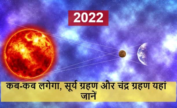 साल 2022 में चार ग्रहण लगेंगे, सूर्य ग्रहण और चंद्र ग्रहण लगने की नोट कर लें डेट Four eclipses in the year 2022 note the date of solar eclipse and lunar eclipse साल 2022 में चार ग्रहण लगेंगे, सूर्य ग्रहण और चंद्र ग्रहण लगने की नोट कर लें डेट