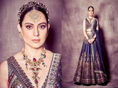 गले में जड़ाऊ हार, खूबसूरत सा मांग टीका, रानियों सी सजकर Ankita Lokhande की शादी में पहुंचीं Kangana Ranaut, देखें तस्वीरें