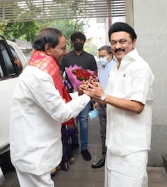 IN PICS | Telangana CM K Chandrashekar Rao Meets His Tamil Nadu Counterpart MK Stalin