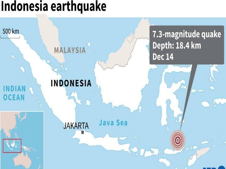 Indonesia 7.3 magnitude quake strikes , tsunami possible Indonesia | இந்தோனேசியாவில் பயங்கர நிலநடுக்கம்: சுனாமி எச்சரிக்கை அறிவித்த அரசு!