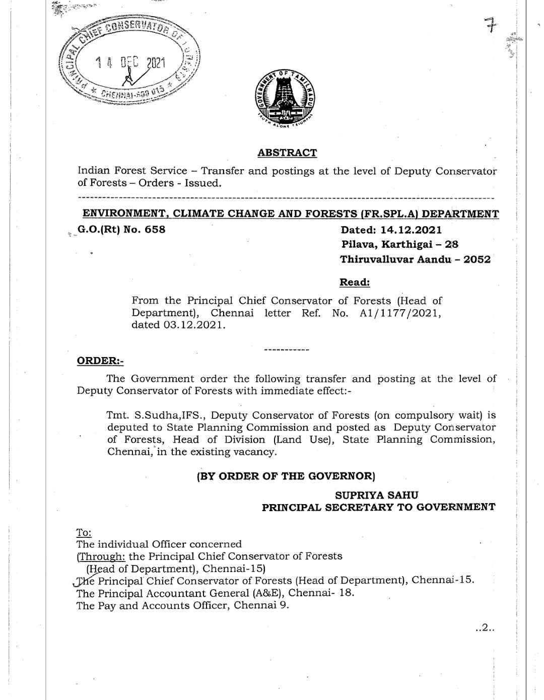 தமிழ்நாடு மாநில திட்டக்குழுவில் இணையும் வனத்துறை அதிகாரி.. யார் இந்த சுதா ராமன் IFS?