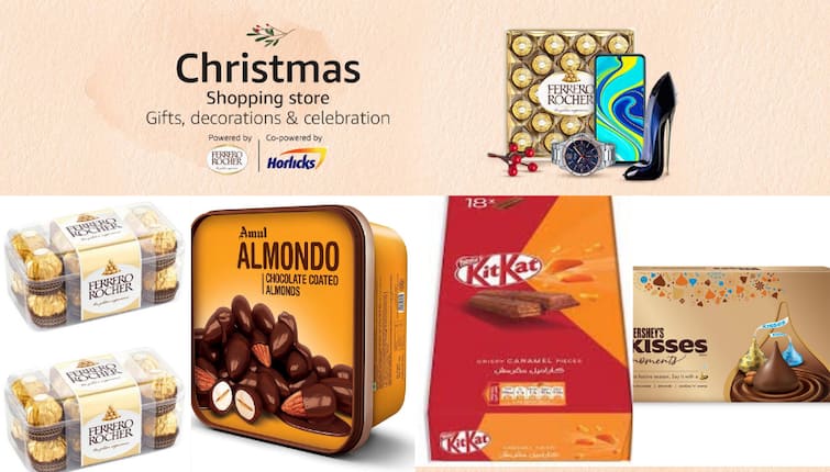 Amazon Offer on Chocolate Buy Premium Chocolate Online Ferrero Rocher Chocolate Buy Chocolate for Christmas Amul Chocolate For Gifting Cadbury Family Pack Chocolate Discount On Chocolate Amazon Deal: प्रीमियम Chocolate पर सबसे बड़ा ऑफर, क्रिसमस पर गिफ्ट करने के लिये चॉकलेट खरीदें 75% के डिस्काउंट पर