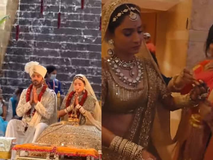 Ankita Lokhande Wedding: सुनहरे लहंगे में चांद सी लगीं दुल्हन बनीं अंकिता लोखंडे तो घोड़ी छोड़ रॉयल अंदाज में निकाली दूल्हे Vicky Jain ने बारात
