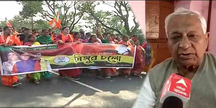 Hooghly BJP sit-in for farmers in Singur, Rabindranath Bhattacharya said, not invited Hooghly Singur BJP: ‘কেউ ডাকেনি’, সিঙ্গুরে বিজেপির কর্মসূচী নিয়ে দাবি রবীন্দ্রনাথ,স্থানীয় পঞ্চায়েত সদস্যের