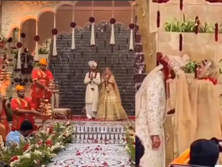 Ankita Lokhande Vicky Jain Wedding Actress Ankita Lokhande Wedding Ceremony Passed In Royal Style Ankita Lokhande-Vicky Jain Wedding : राजेशाही थाटात पार पडला अभिनेत्री अंकिता लोखंडेचा लग्नसोहळा