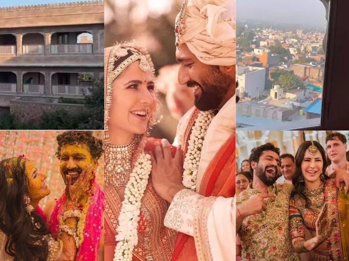 Vicky Kaushal- Katrina Kaif Wedding: बॉलीवुड कपल विक्की कौशल (Vicky Kaushal) और कैटरीना कैफ (Katrina Kaif) ने इसी महीने की 9 दिसंबर को राजस्थान के सवाई माधोपुर के 'सिक्स सेंसेस फोर्ट' में शादी कर ली हैं. दोनों की शादी बहुत ही सीक्रेट तरीके से की गई थी औऱ शादी की तस्वीरें खुद विक्की और कैटरीना ने ही इंस्टाग्राम पर फैन्स के साथ शेयर की हैं. वहीं अब शादी के पांच दिन बाद विक्की की कजिन ने उस शाही फोर्ट की एक झलक दिखाई है जहां विक्की और कैटरीना ने सात फेरे लिए थे. आप भी देखिए ये खास तस्वीरें.....