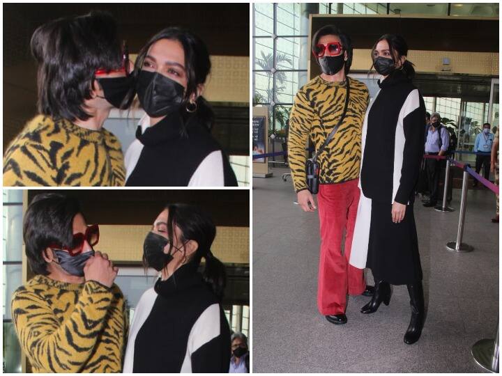 Ranveer Singh Deepika Padukone Photos: बॉलीवुड स्टार रणवीर सिंह और दीपिका पादुकोण को हाल ही में मुंबई एयरपोर्ट पर स्पॉट किया गया. इस दौरान रणवीर सिंह और दीपिका पादुकोण की कुछ बेहद प्यारी तस्वीरें हम आपके लिए लेकर आए हैं जिन्हें आप आगे की स्लाइड्स में देख सकते हैं.