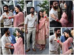 शादी के बाद पहली बार घर आए Vicky-Katrina, भरी भीड़ में हुआ कुछ ऐसा कि पति विक्की कौशल को यूं प्रोटेक्ट करती दिखीं पत्नी कैटरीना कैफ