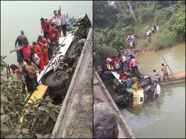 Andhra Pradesh Bus falls in Rivulet In West Godavari District, 8 died ann Andhra Pradesh में पुल से नहर में गिरी Bus, हादसे में 8 की मौत, CM ने किया मुआवज़े का एलान