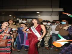 Miss Universe Harnaaz Sandhu: Israel में भारत का परचम लहराने के बाद स्वदेश लौटीं हरनाज संधू, मुंबई में हुआ जोरदार स्वागत, Photos
