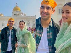 Alia Bhatt Photos: ब्रह्मास्त्र का टीजर रिलीज होने से पहले अयान मुखर्जी संग आलिया भट्ट ने दिल्ली के बंग्ला साहिब गुरुद्वारे में माथा टेका